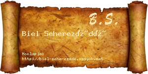 Biel Seherezádé névjegykártya
